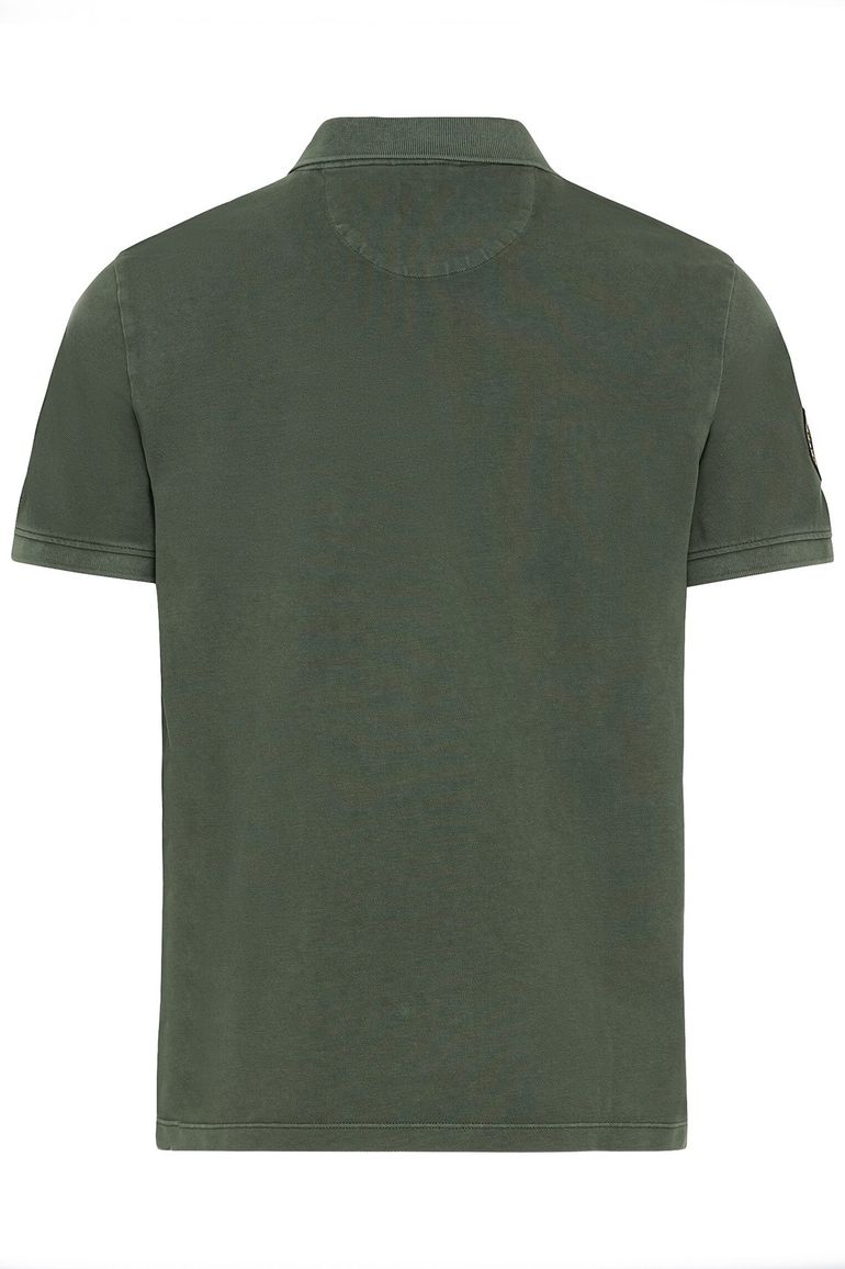 Camel Active poloshirt donkergroen borstzak