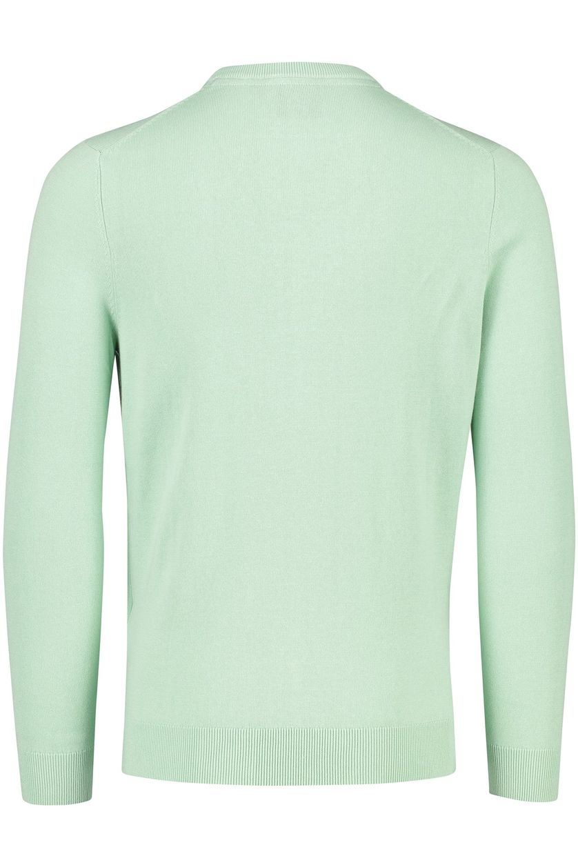 katoenen Lyle & Scott trui ronde hals effen groen