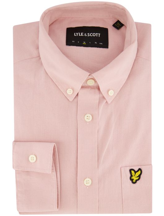 Lyle & Scott overhemd effen roze
