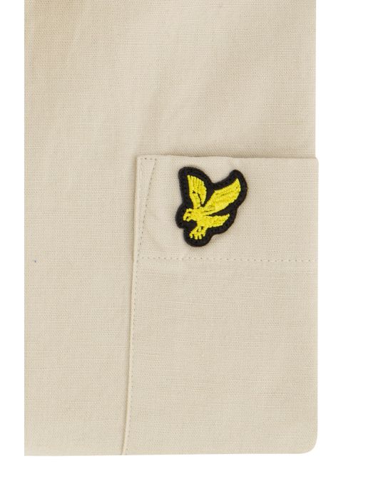 Lyle & Scott overhemd beige borstzak