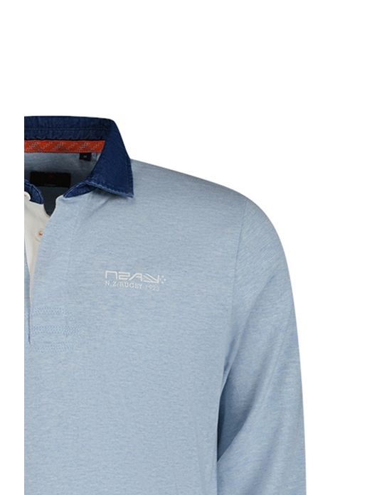 New Zealand rugby lichtblauw gemeleerd