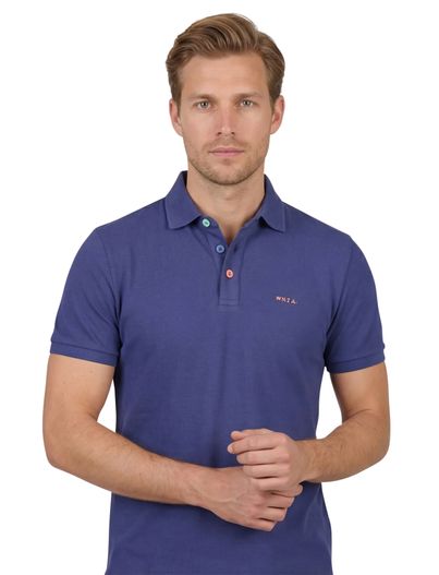 New Zealand New Zealand polo normale fit blauw katoen