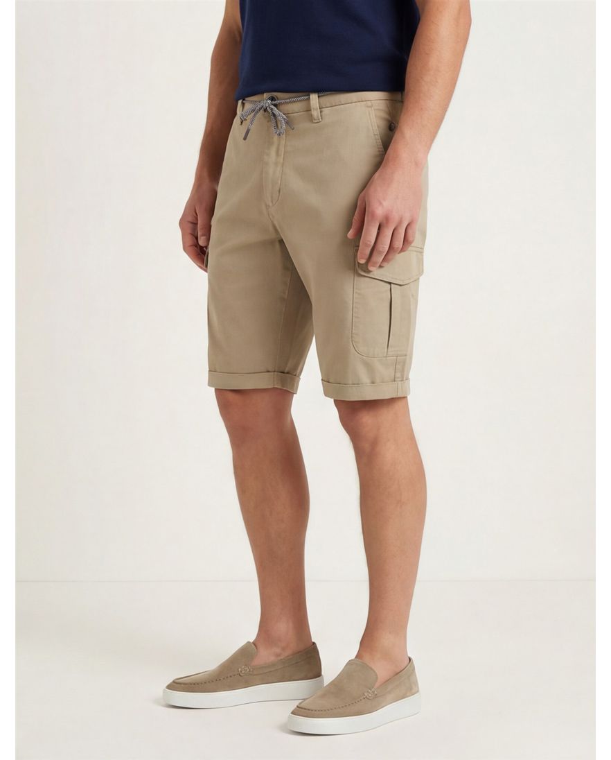 New Zealand bermuda effen beige normale fit