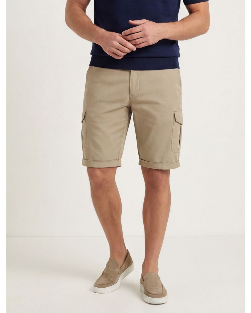 New Zealand bermuda effen beige normale fit