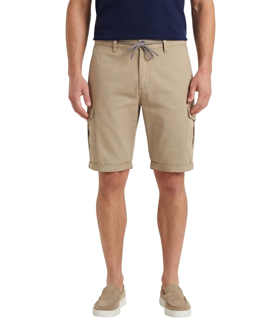 New Zealand bermuda effen beige normale fit