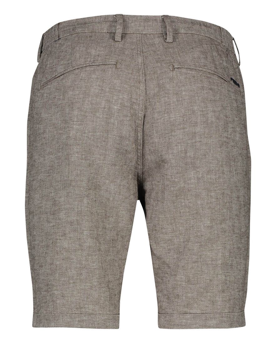 New Zealand korte broek Brodie bruin gemêleerd linnen