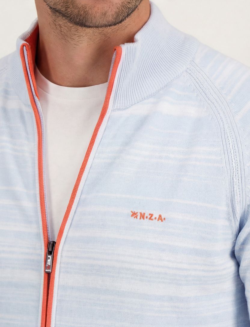 vest New Zealand lichtblauw gemêleerd