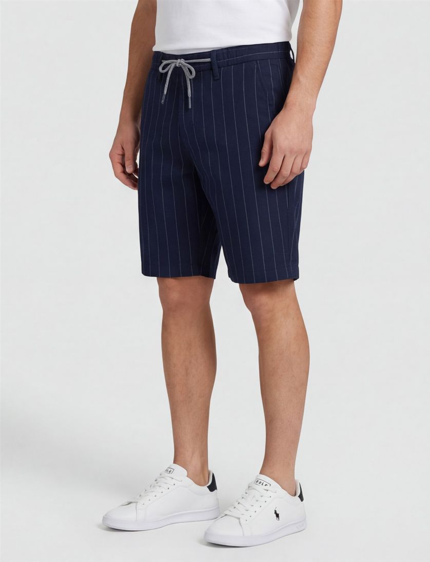 donkerblauwe New Zealand korte broek gestreept