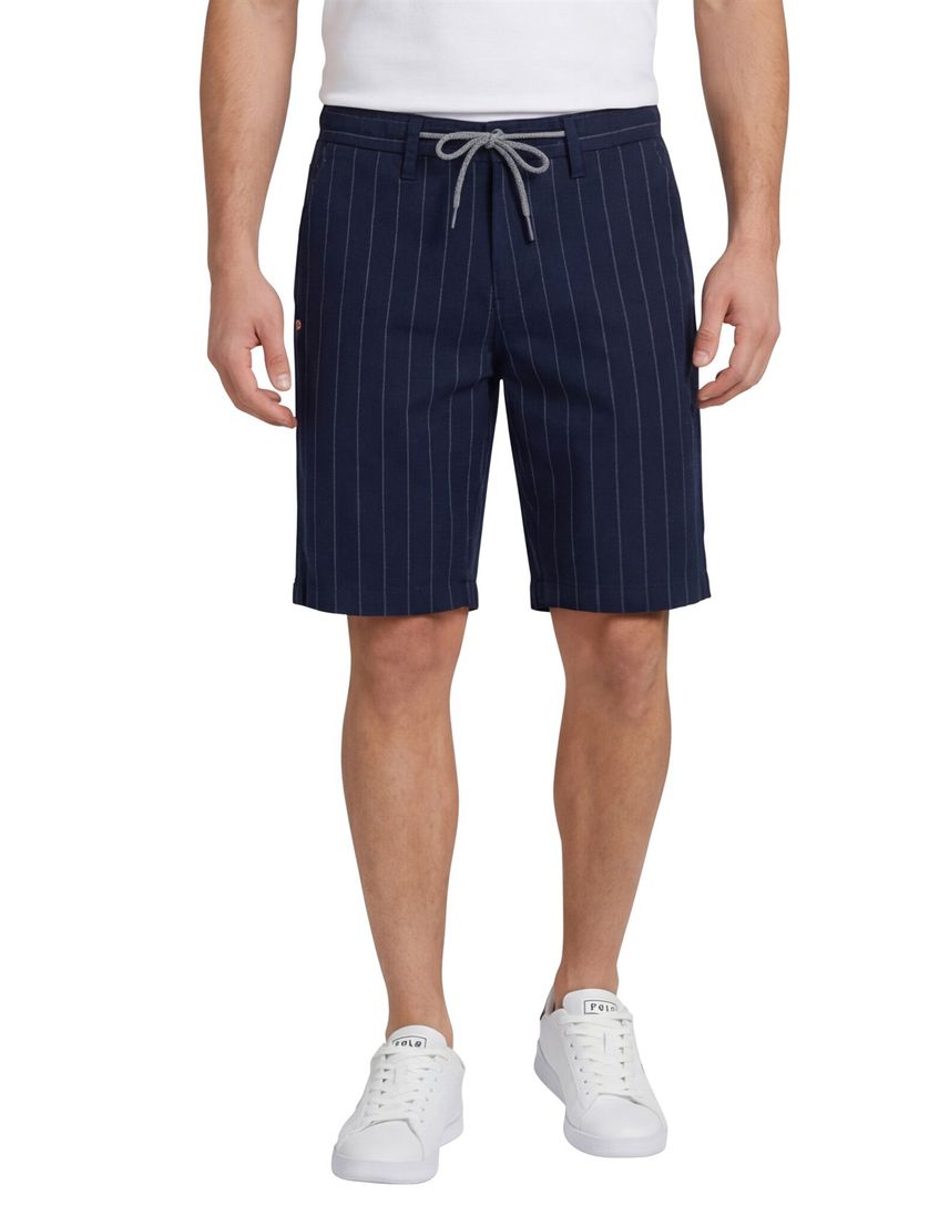 donkerblauwe New Zealand korte broek gestreept