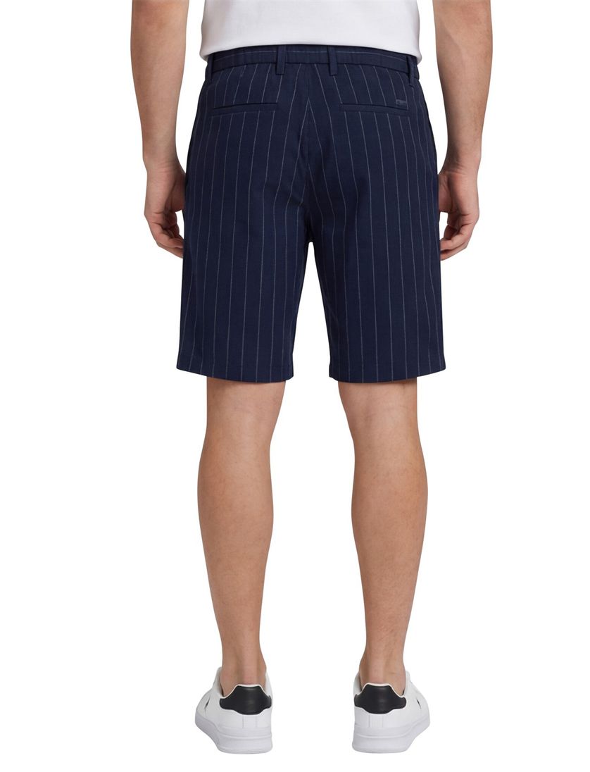 donkerblauwe New Zealand korte broek gestreept