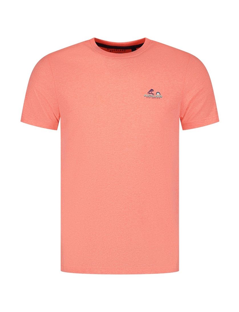 Katoenen New Zealand t-shirt rood opdruk