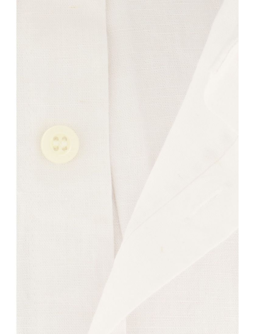 Lyle & Scott casual overhemd normale fit wit effen katoen button-down