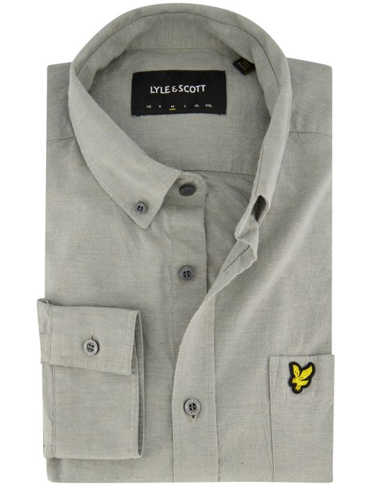 Lyle & Scott overhemd grijs/groen
