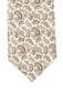 Beige printje zijde Profuomo stropdas