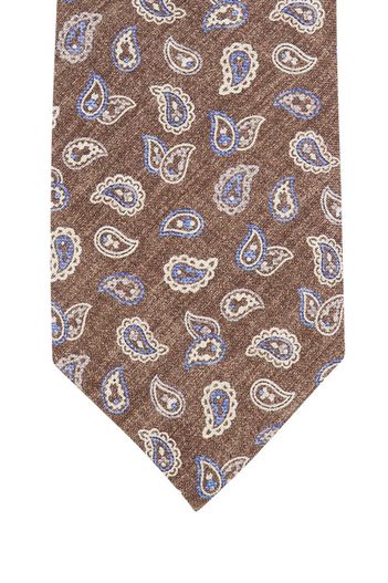 Profuomo Bruine Profuomo geprinte stropdas