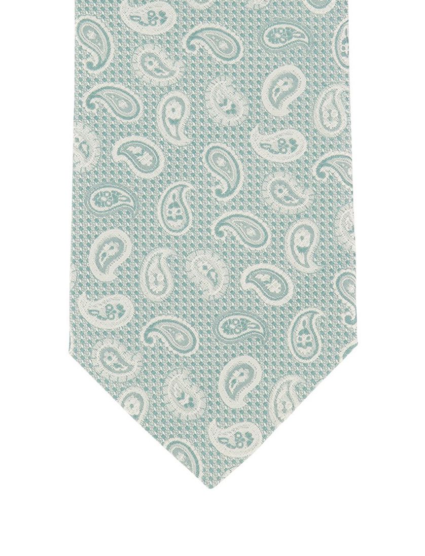 Profuomo stropdas geprint groen zijde