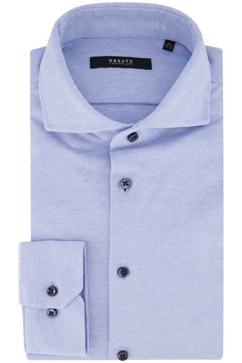 Desoto business overhemd lichtblauw effen katoen slim fit