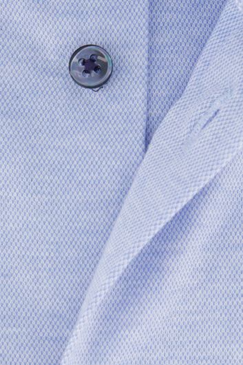Overhemd Desoto lange mouw slim fit lichtblauw effen katoen