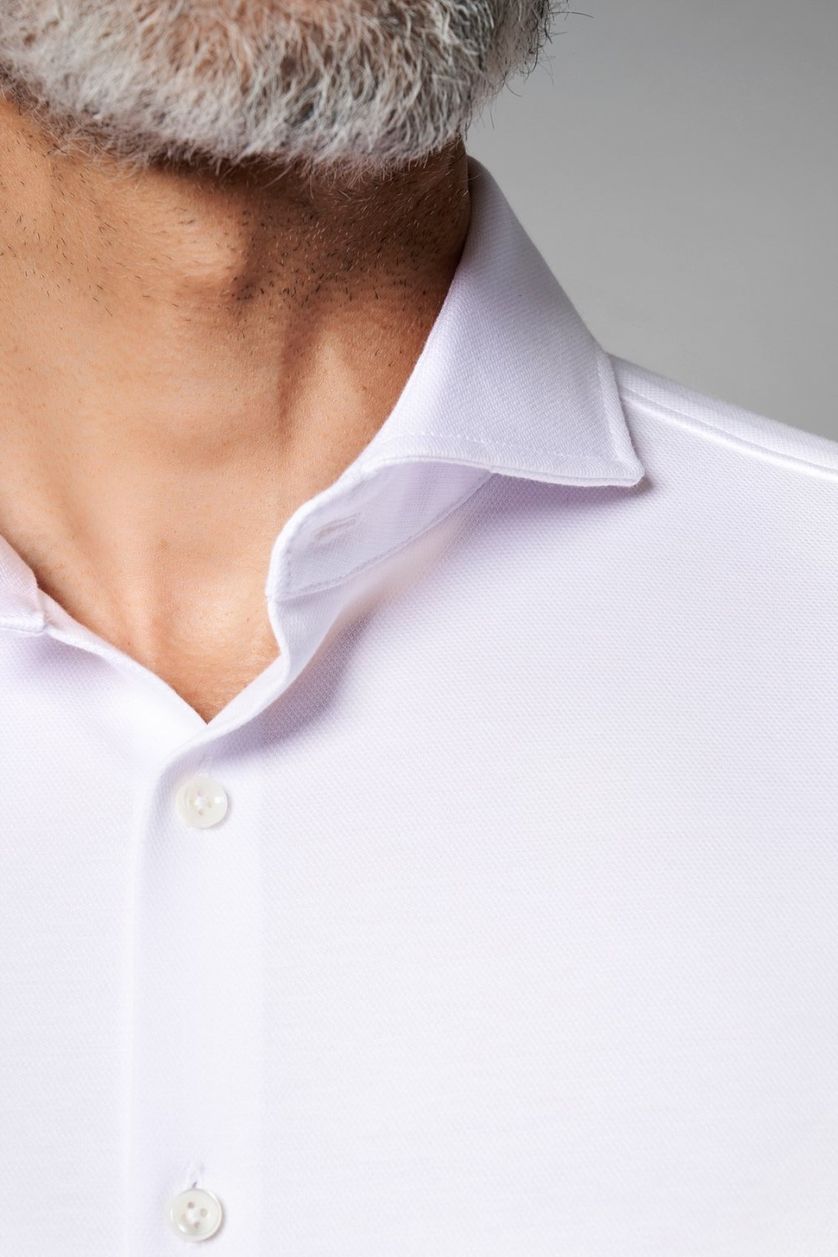 Desoto overhemd wit business effen katoen slim fit