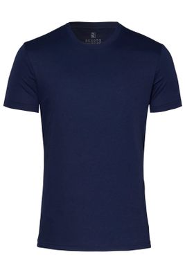 Desoto Donkerblauw T-shirt Desoto effen katoen