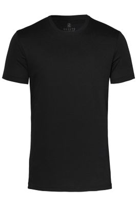 Desoto Desoto t-shirt zwart effen katoen