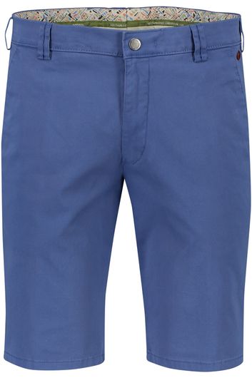 Meyer korte broek B- Palma blauw effen katoen