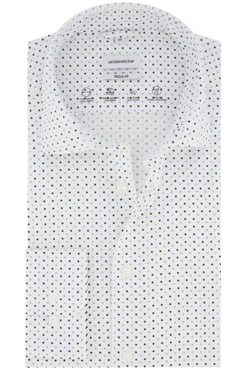 business overhemd Seidensticker Regular wit geprint normale fit 
