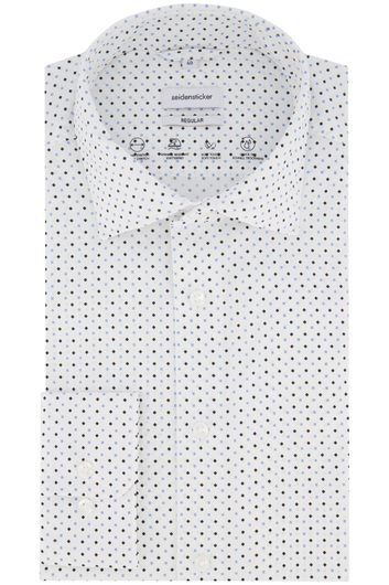 Seidensticker business overhemd Regular normale fit wit geprint 