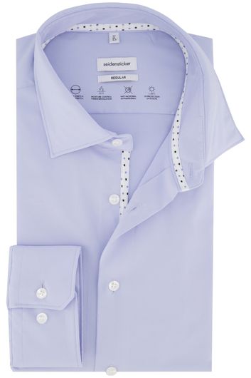 Seidensticker business overhemd Regular normale fit lichtblauw effen wide spread boord 