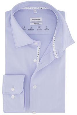 Seidensticker Seidensticker business overhemd Regular normale fit lichtblauw effen wide spread boord 
