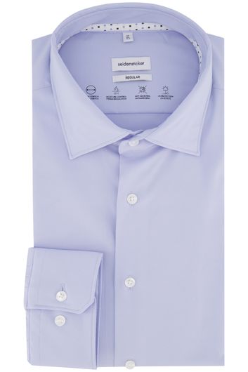business overhemd Seidensticker Regular lichtblauw effen normale fit 