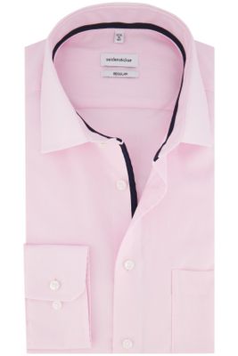 Seidensticker Seidensticker business overhemd normale fit roze effen 100% katoen