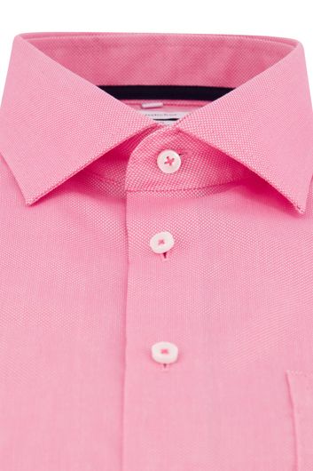 Seidensticker casual overhemd Regular fit roze effen katoen strijkvrij