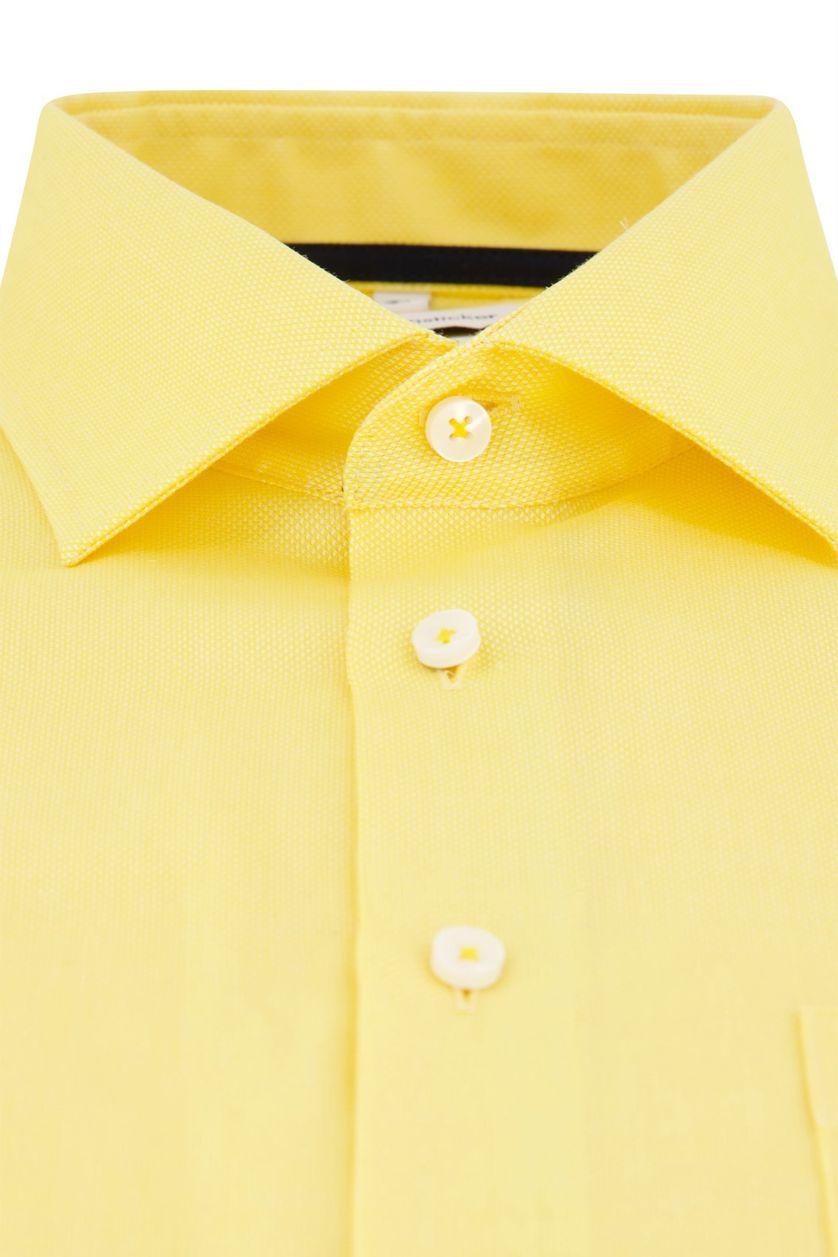 Seidensticker overhemd strijkvrij geel effen