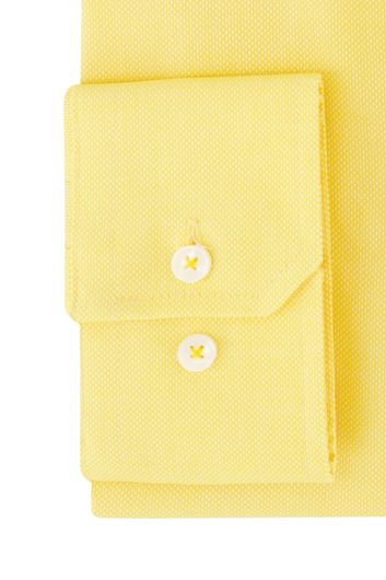 Seidensticker overhemd geel effen strijkvrij