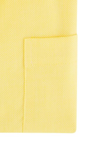 Seidensticker overhemd geel effen strijkvrij