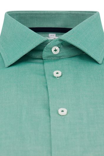 Seidensticker casual overhemd slim fit groen effen 100% katoen