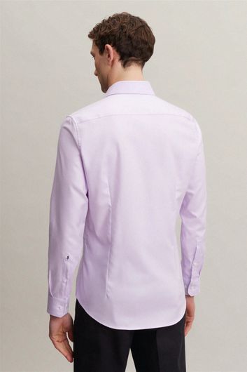 business overhemd Seidensticker Slim paars effen katoen slim fit 