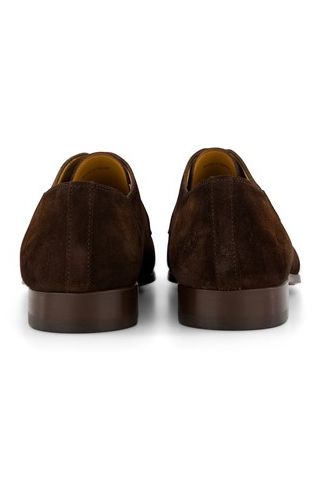 Magnanni nette schoenen bruin effen leer met hak en veters