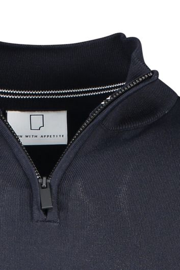 Born With Appetite polo ritshals normale fit donkerblauw effen 