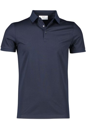 Born With Appetite polo normale fit donkerblauw effen katoen 3 knoops