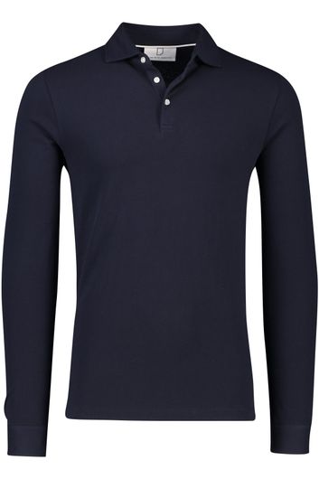 Born With Appetite polo lange mouw donkerblauw
