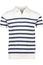 Born With Appetite polo normale fit donkerblauw wit gestreept linnen