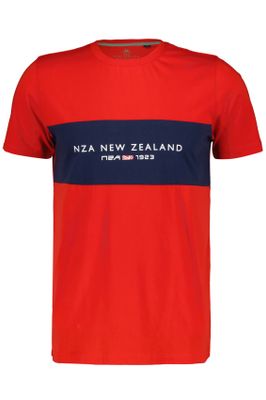 New Zealand New Zealand t-shirt Ianthe rood effen met tekst