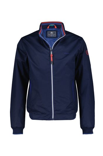 zomerjas New Zealand donkerblauw normale fit effen rits
