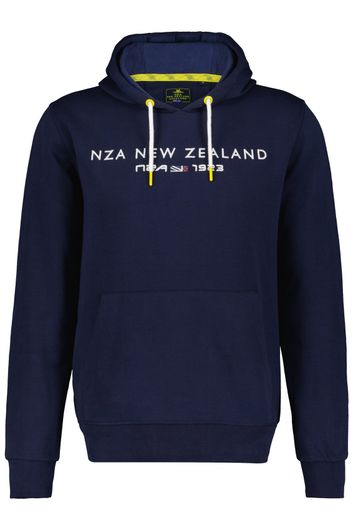 New Zealand hoodie donkerblauw effen