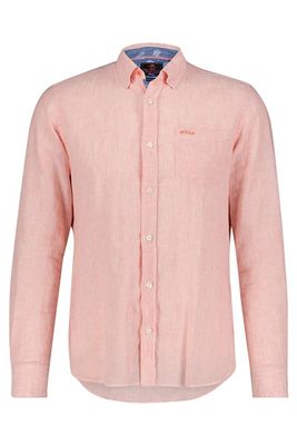 New Zealand New Zealand overhemd normale fit roze effen katoen