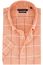 Giordano casual overhemd korte mouw wijde fit roze geruit katoen button-down boord