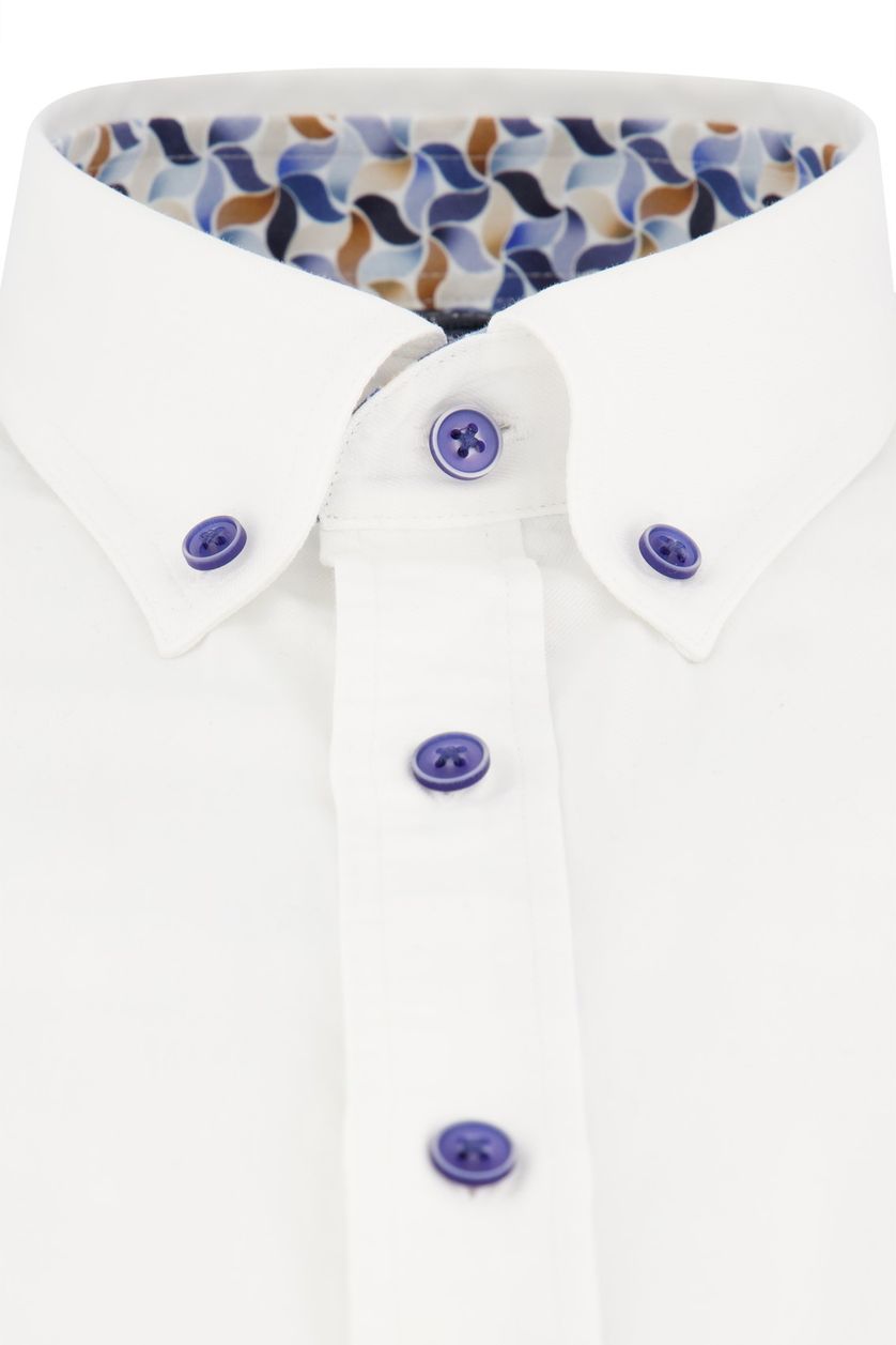 Giordano zakelijk overhemd normale fit wit effen katoen
