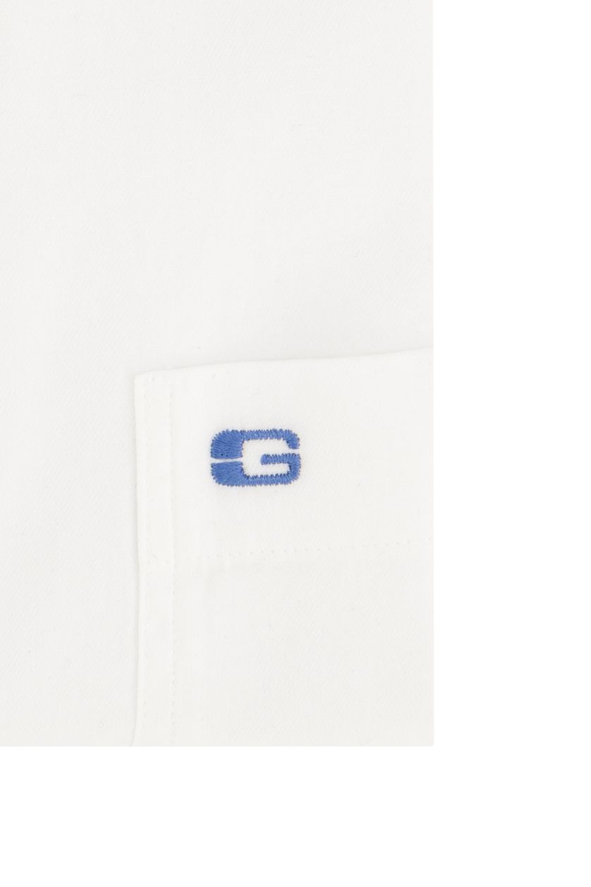 Giordano zakelijk overhemd normale fit wit effen katoen